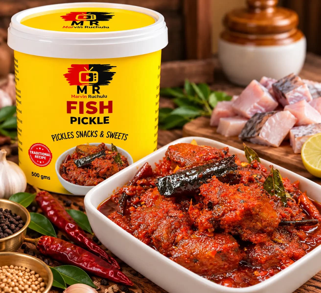 Marvin Ruchulu Traditional Fish Pickle