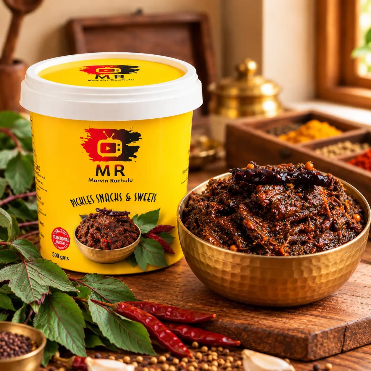 Marvin Ruchulu Traditional Gongura Pickle