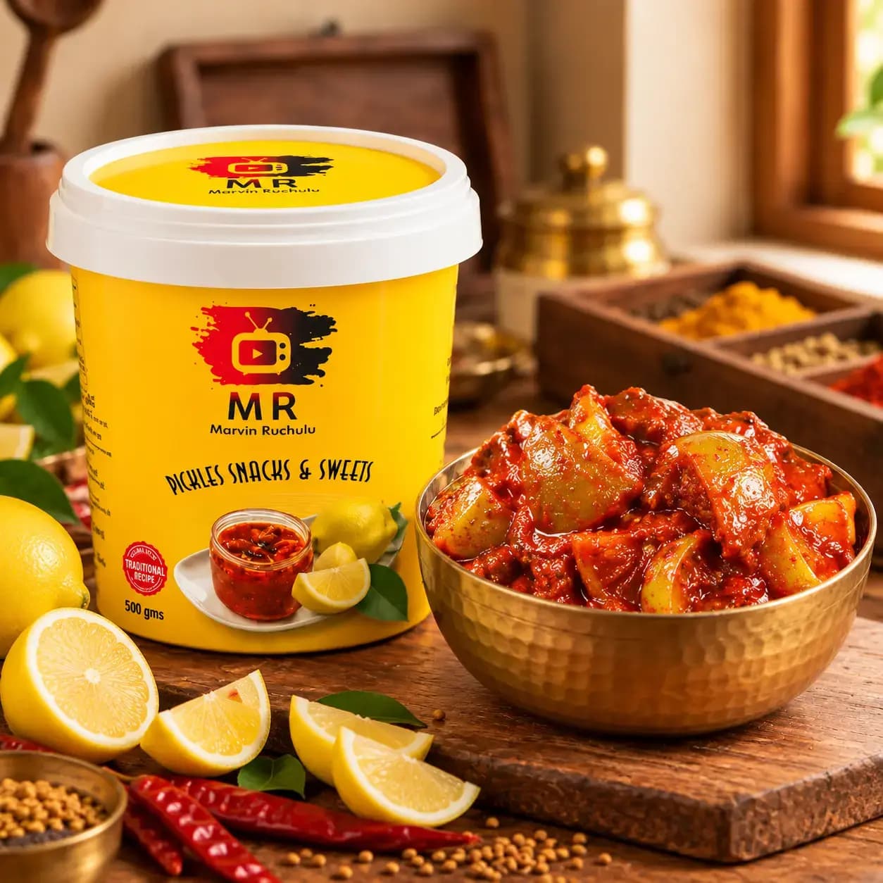 Marvin Ruchulu Traditional Lemon Pickle